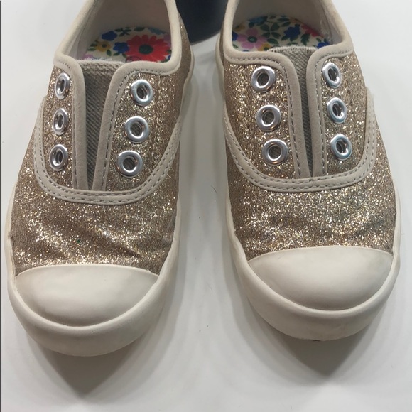 Mini Boden Glitter Gold Slip on Sneaker. Size 8. - Picture 5 of 5